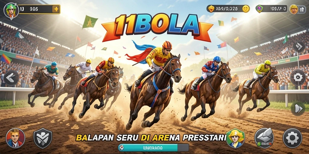 Screenshot 11BOLA menampilkan momen balapan intens dan mendebarkan.