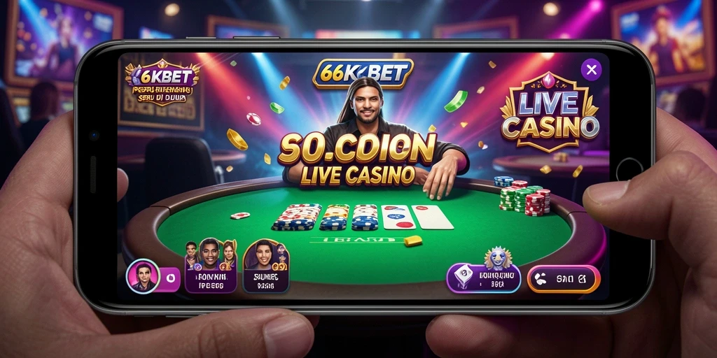 Tampilan gameplay menarik dari Live Casino 66KBET.