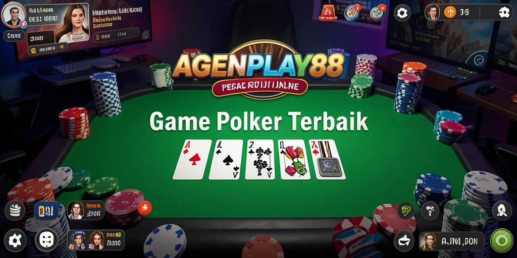 Tampilan menarik dari gameplay Poker di AGENPLAY88.