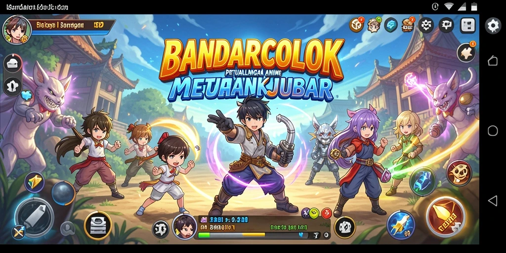 Tampilan gameplay BANDARCOLOK yang penuh warna dan menarik.