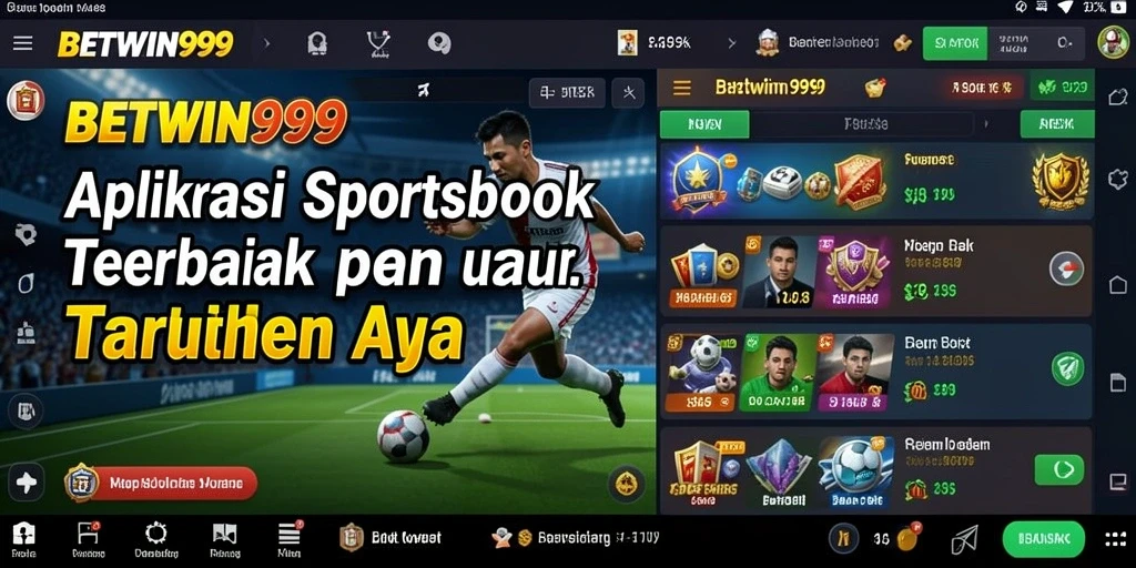 Tampilan utama gameplay <strong>BETWIN999</strong> dengan berbagai opsi taruhan olahraga.