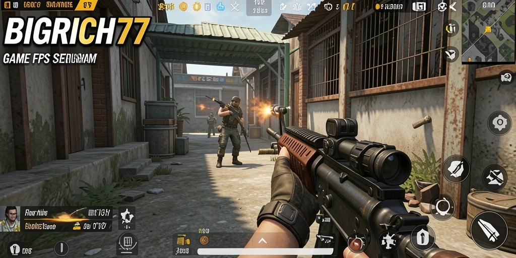 Tampilan gameplay <strong>BIGRICH77</strong> yang intens dan penuh aksi.
