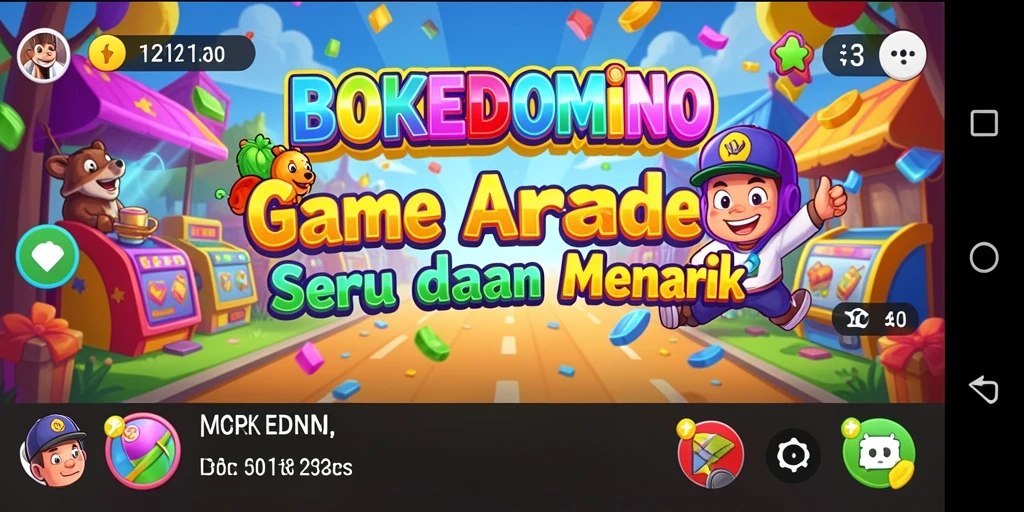 Tampilan gameplay seru di BOKEDOMINO dengan grafis menawan.