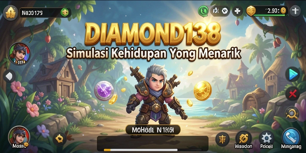 Screenshot gameplay DIAMOND138 menampilkan simulasikan kehidupan sehari-hari.