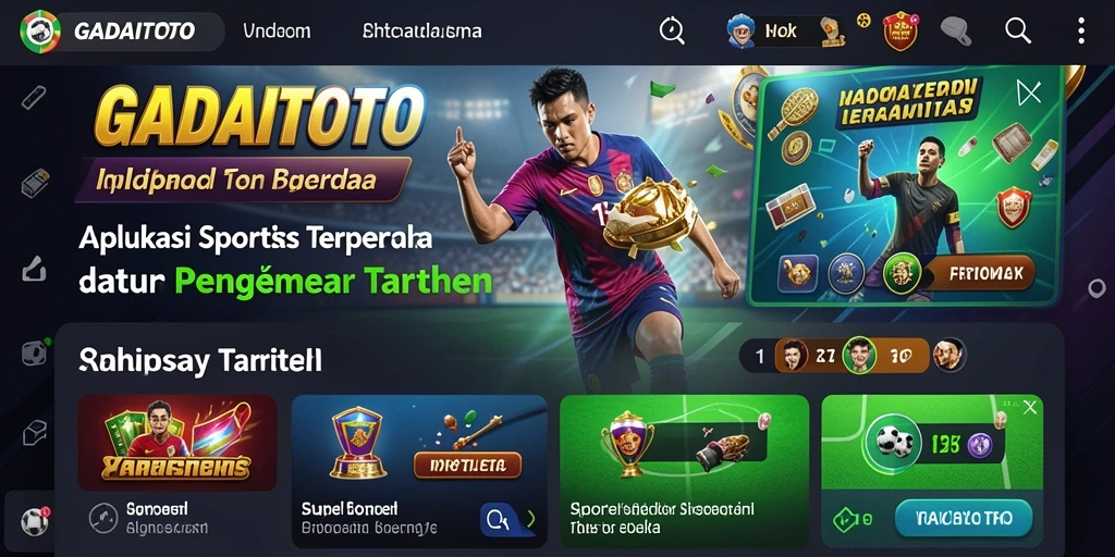 Tampilan utama GADAITOTO menampilkan pilihan taruhan dan olahraga yang beragam.