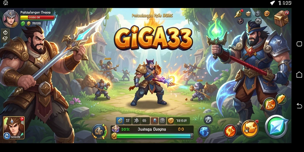 Screenshot menampilkan gameplay RPG GIGA33 yang menarik dan penuh aksi.