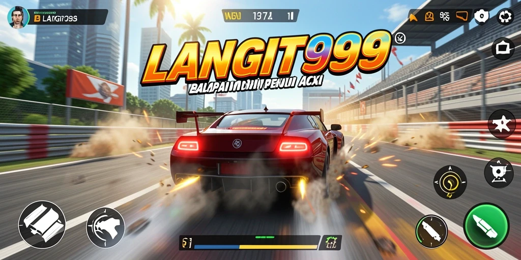 Gameplay balapan mendebarkan di LANGIT99 dengan mobil cepat dan trek menantang.