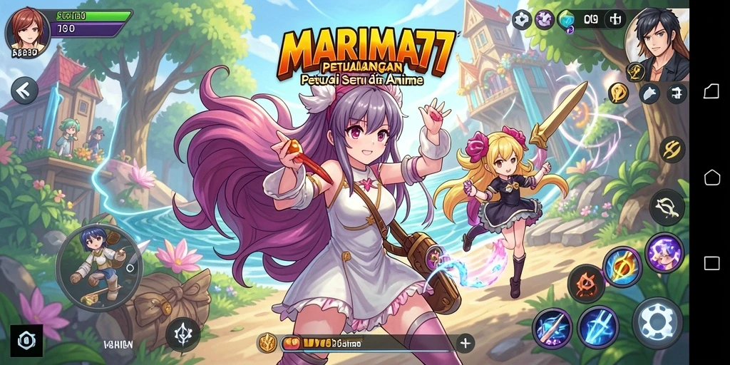 Tangkapan layar dari gameplay seru di dunia Anime.