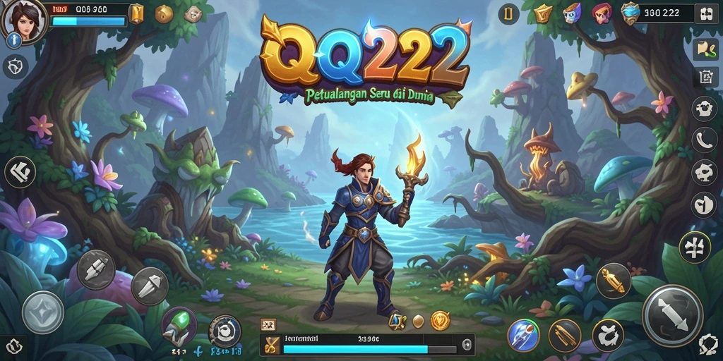 Tampilan gameplay seru di dunia fantasi QQ222.