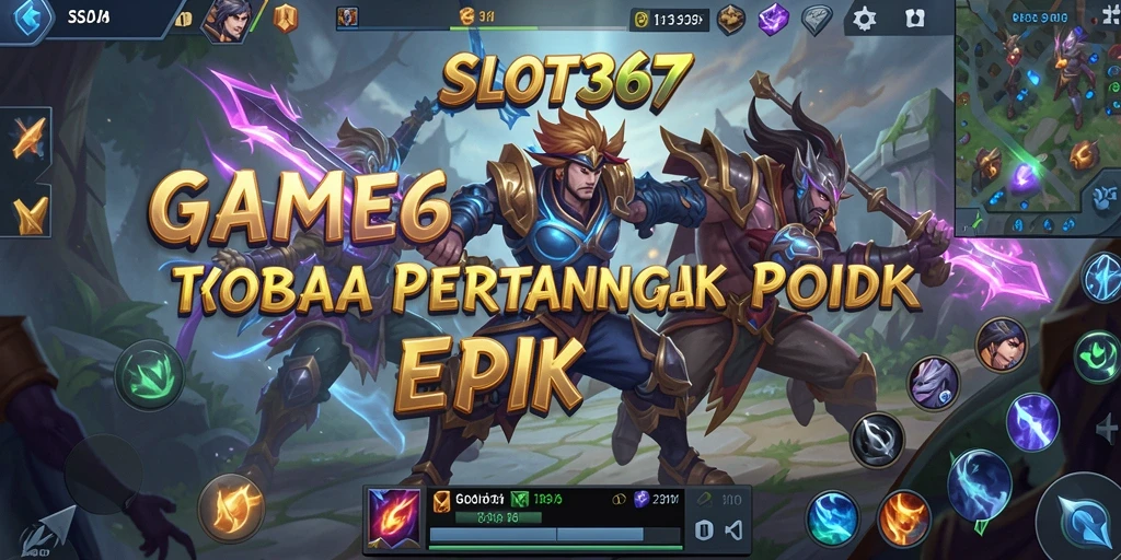 Screenshot utama SLOT367 menampilkan pertarungan seru dalam gameplay MOBA.