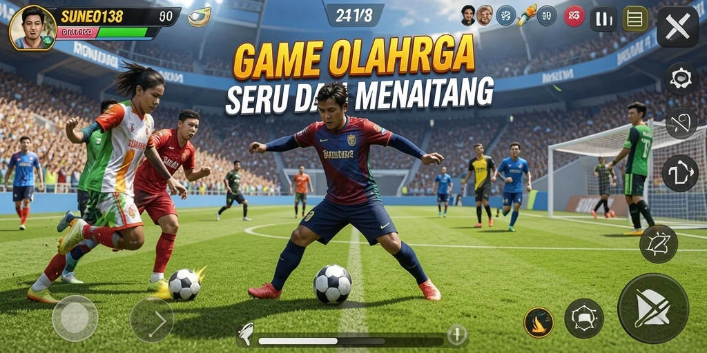 Tangkapan layar SUNEO138 menunjukkan aksi seru dalam bermain olahraga.