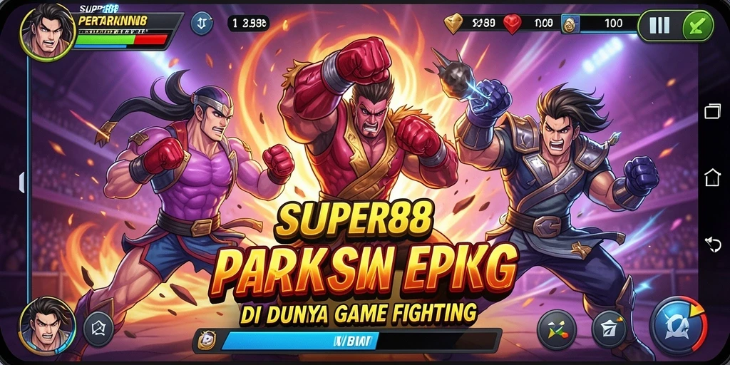 Tangkapan layar gameplay SUPER88 menampilkan pertarungan dinamis yang mendebarkan.